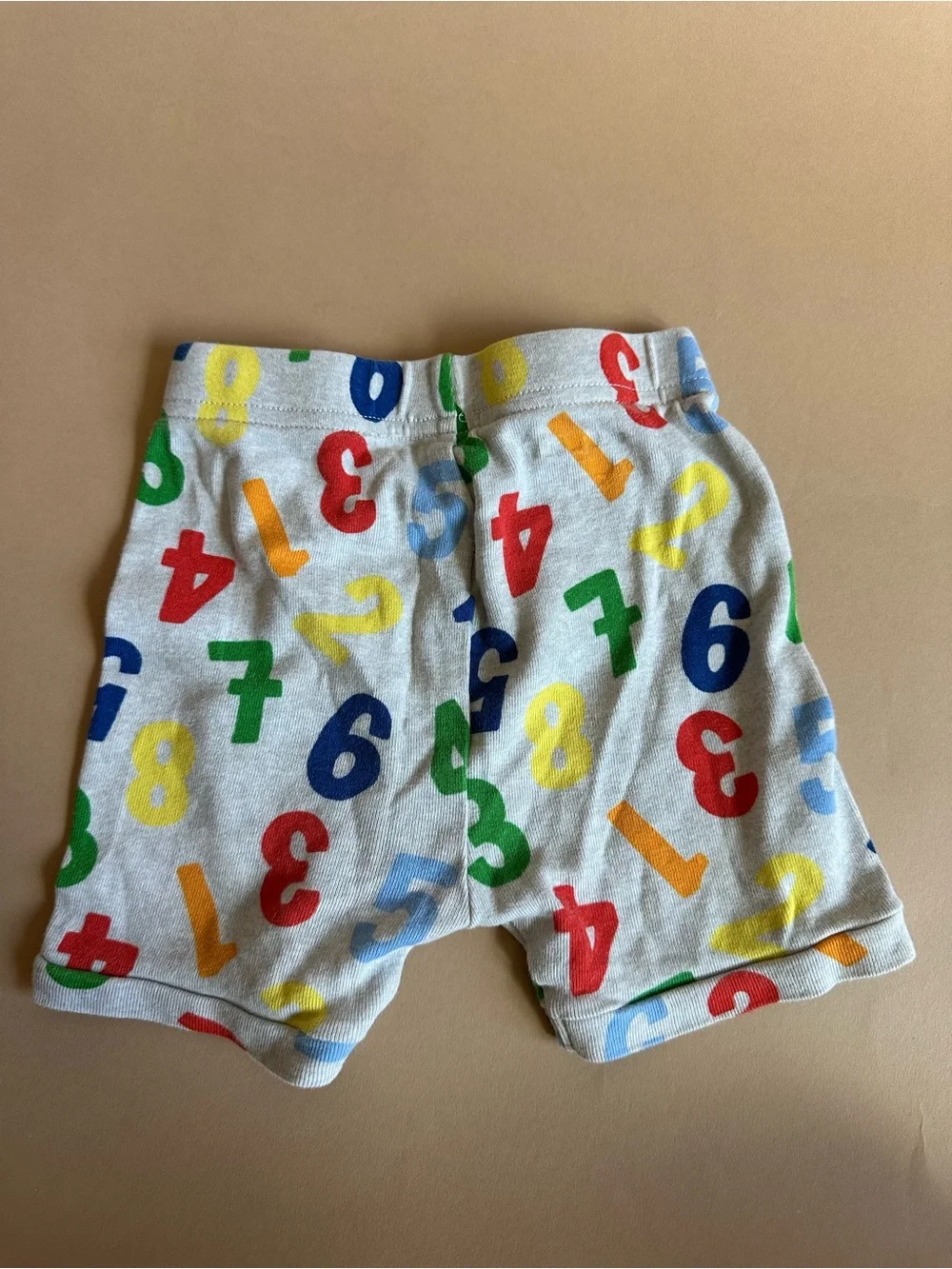 Pajamas 2T Numbers Print Short Sleeve Set Snug Fit 100% Cotton Gray Old Navy